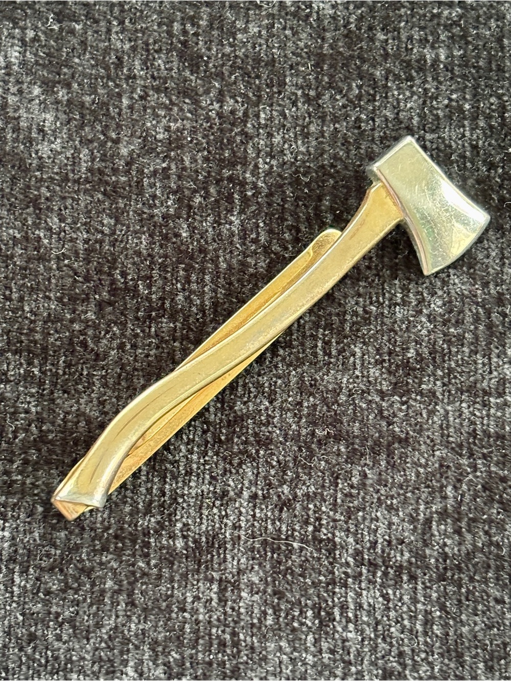 Vintage SWANK WOODMAN’S Large AX TIE BAR EUC